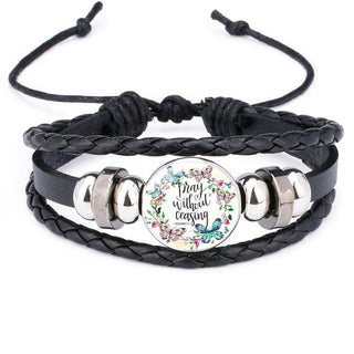 Proverbs Charm Leather Wrap Women Bracelet - Trendy Planet