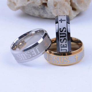 Stainless Steel  Jesus Cross Ring - Trendy Planet