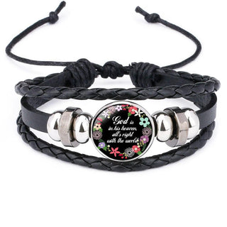 Proverbs Charm Leather Wrap Women Bracelet - Trendy Planet