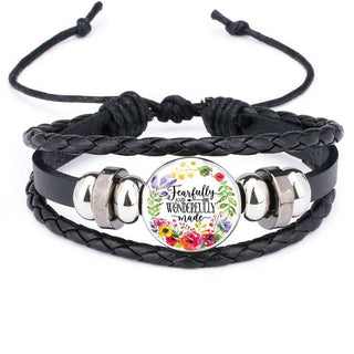 Proverbs Charm Leather Wrap Women Bracelet - Trendy Planet