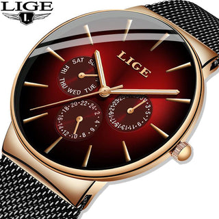 LIGE New Fashion Mens Watches Top Brand Luxury Quartz - Trendy Planet