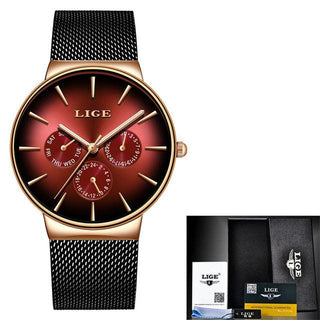 LIGE New Fashion Mens Watches Top Brand Luxury Quartz - Trendy Planet