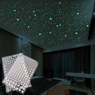 Luminous 3D Stars Dots Wall Sticker for Kids Room Bedroom - Trendy Planet