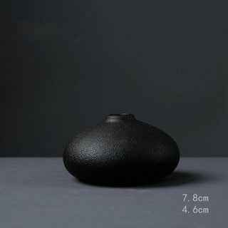 Black Ceramic Small Vase Home Decoration - Trendy Planet