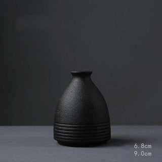 Black Ceramic Small Vase Home Decoration - Trendy Planet