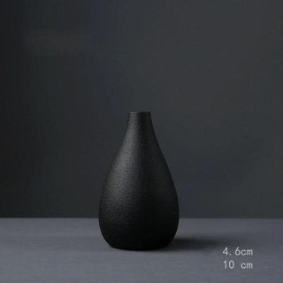 Black Ceramic Small Vase Home Decoration - Trendy Planet