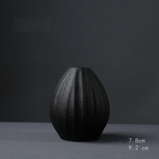 Black Ceramic Small Vase Home Decoration - Trendy Planet