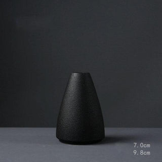 Black Ceramic Small Vase Home Decoration - Trendy Planet