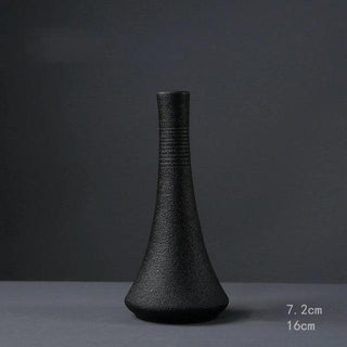 Black Ceramic Small Vase Home Decoration - Trendy Planet