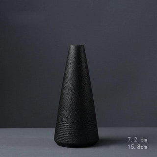 Black Ceramic Small Vase Home Decoration - Trendy Planet