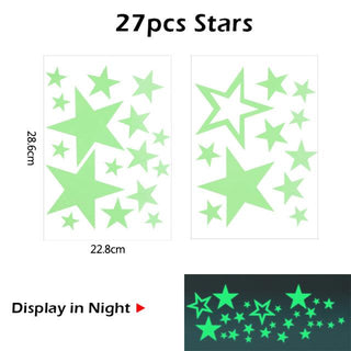 Luminous 3D Stars Dots Wall Sticker for Kids Room Bedroom - Trendy Planet