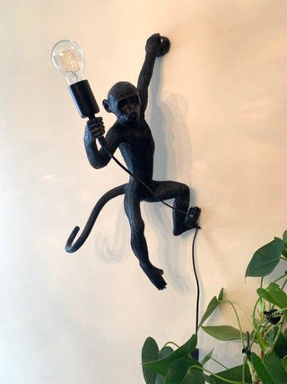 Modern Black Monkey Lamp Hemp Rope Pendant Lights - Trendy Planet